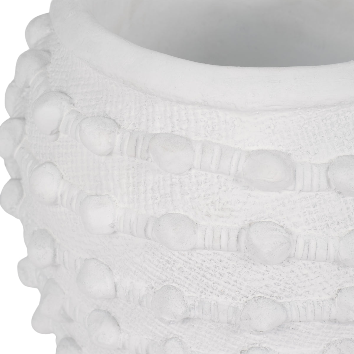 Merlin White Woven Knot Planter