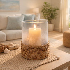 Lutherburn Natural/Clear Woven Base Hurricane