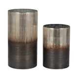 Grabtown Silver Small Glass Metallic 2-Tone Vase