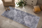 Rain Gray/White Modern Bohemian Non-Slip Indoor Area Rugs - Ornate Home