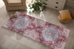 Rain Rust Red Modern Bohemian NonSlip Indoor Area Rugs - Ornate Home