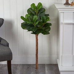 3.5’ Artificial Fiddle Leaf Tree (No Pot) - Ornate Home