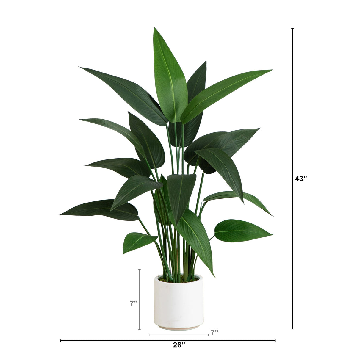 3.5'  Artificial Sky Bird Tree in White Decorative Planter