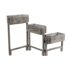 3.5’ Gray Washed Expandable Decorative Planter - Ornate Home