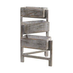 3.5’ Gray Washed Expandable Decorative Planter - Ornate Home