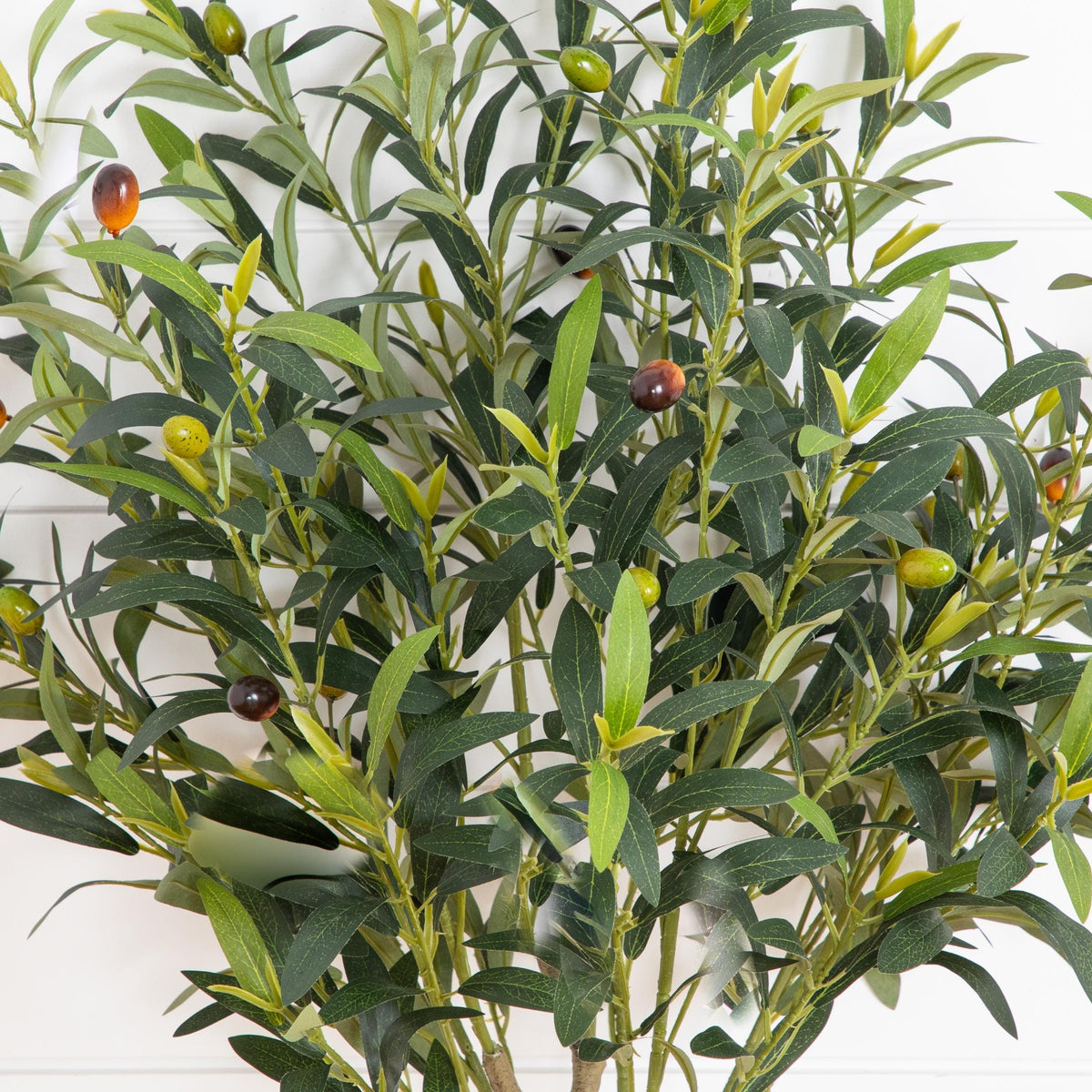 3.5' UV Resistant Artificial Olive Bush with Integrated Ground Stake (Indoor/Outdoor)