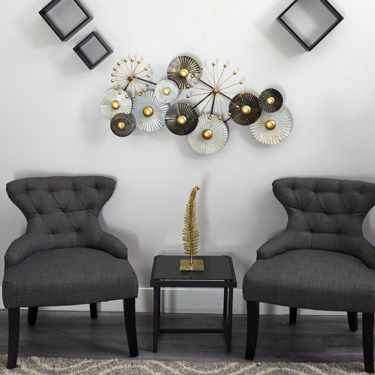 3.5’ x 2’ Urban Layered Metal Wall Art Decor