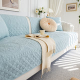 Cotton Quilted Sofa Cover, Non-Slip Couch Protector Fits Backrest, Seat & Armrest
