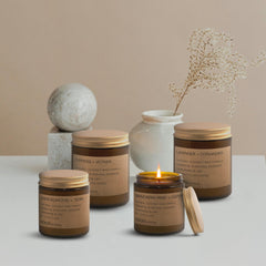 3.5oz Mandarin Rind + Geranium Natural Coconut Apricot Wax Candle - Ornate Home