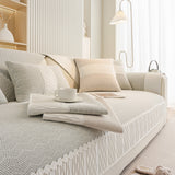 Herringbone Sofa Protector Cover, Non-Slip Couch Cover for Seat, Back & Arms