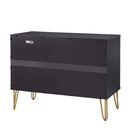 3-Piece DUMBO 5-Drawer Tall Dresser, DUMBO 3-Drawer Standard Dresser and DUMBO Nightstand 2.0 in Black - Ornate Home