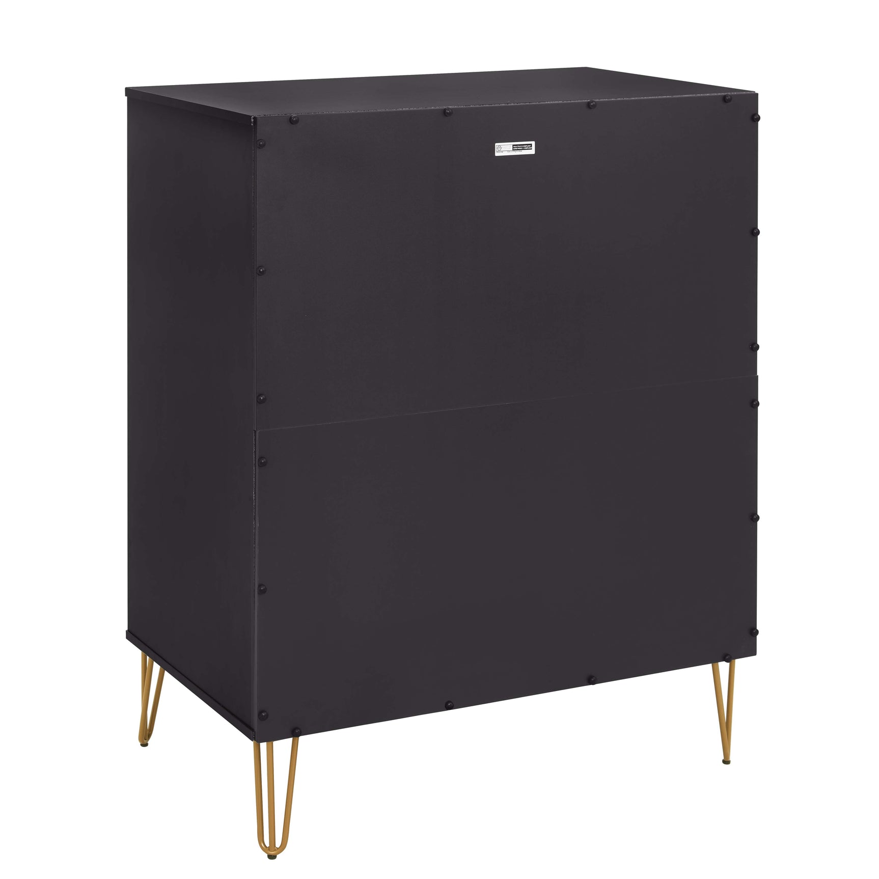 3-Piece DUMBO 5-Drawer Tall Dresser, DUMBO 3-Drawer Standard Dresser and DUMBO Nightstand 2.0 in Black - Ornate Home