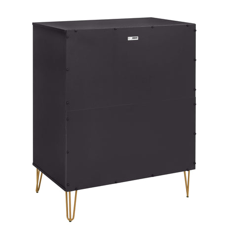 3-Piece DUMBO 5-Drawer Tall Dresser, DUMBO 3-Drawer Standard Dresser and DUMBO Nightstand 2.0 in Black - Ornate Home