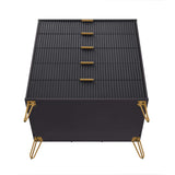 3-Piece DUMBO 5-Drawer Tall Dresser, DUMBO 3-Drawer Standard Dresser and DUMBO Nightstand 2.0 in Black - Ornate Home