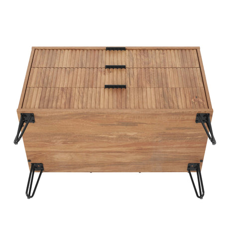 3-Piece DUMBO 5-Drawer Tall Dresser, DUMBO 3-Drawer Standard Dresser and DUMBO Nightstand 2.0 in Golden Brown - Ornate Home