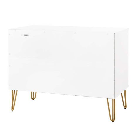3-Piece DUMBO 5-Drawer Tall Dresser, DUMBO 3-Drawer Standard Dresser and DUMBO Nightstand 2.0 in White - Ornate Home