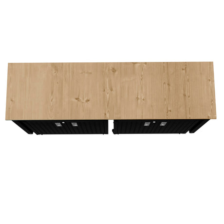 3-Piece Fortress Mobile Space-Saving Garage Cabinet and Worktable 1.0 in Charcoal Grey - Ornate Home