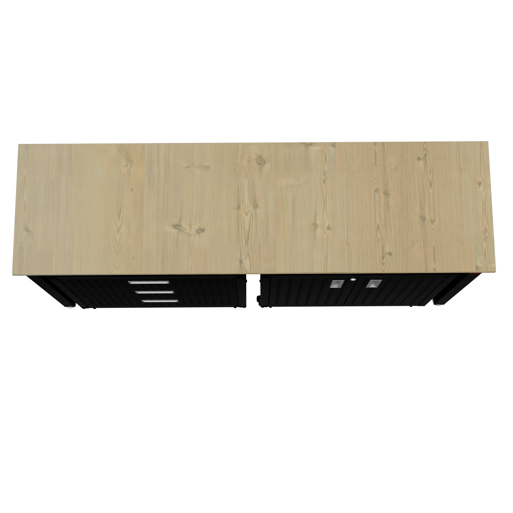 3-Piece Fortress Mobile Space-Saving Garage Cabinet and Worktable 3.0 in Charcoal Grey - Ornate Home