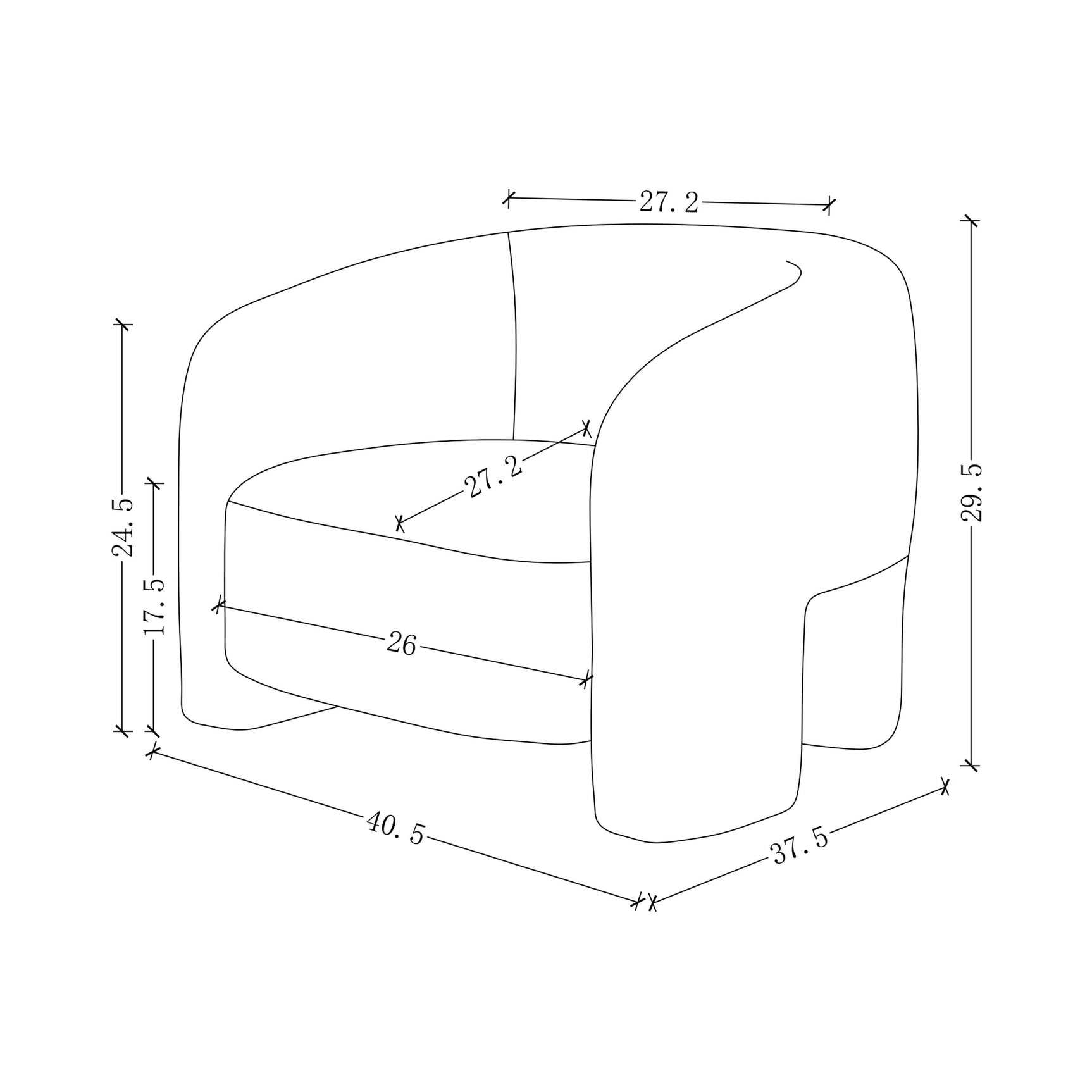 3-Piece Sylvia Sofa and Accent Chair in Angora - Ornate Home