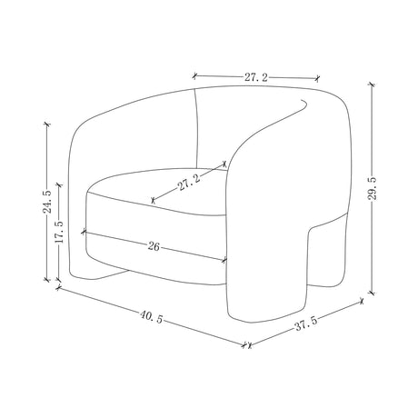 3-Piece Sylvia Sofa and Accent Chair in Angora - Ornate Home