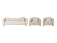 3-Piece Sylvia Sofa and Accent Chair in Gold Dust - Ornate Home