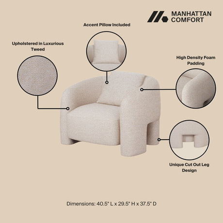 3-Piece Sylvia Sofa and Accent Chair in Gold Dust - Ornate Home