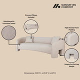 3-Piece Sylvia Sofa and Accent Chair in Gold Dust - Ornate Home