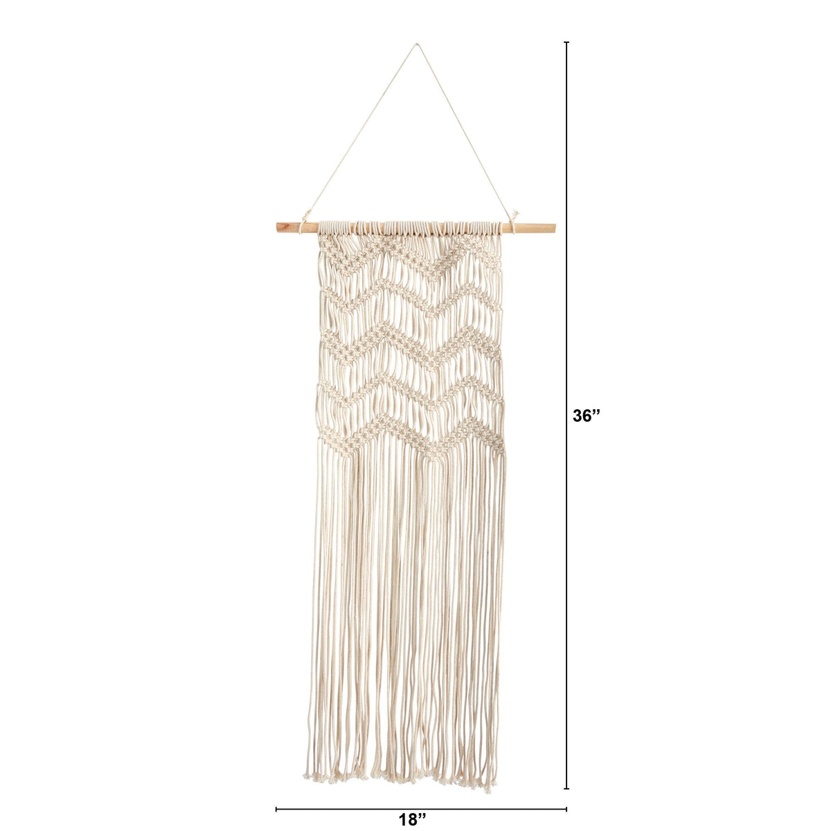 3’ x 1.5’ Boho Woven Macrame Wall Hanging Decor