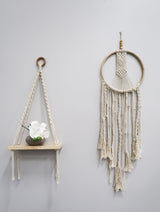 3’ x 1’ Boho Macrame Dreamcatcher Wall Hanging Decor