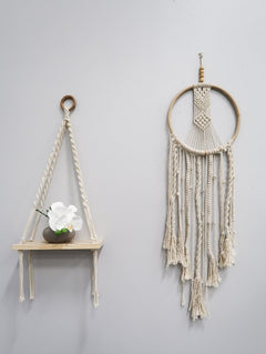 3’ x 1’ Boho Macrame Dreamcatcher Wall Hanging Decor - Ornate Home
