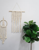 3’ x 1’ Boho Macrame Dreamcatcher Wall Hanging Decor