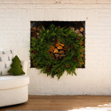 30" Artificial Norfolk Mixed Pine Wreath with Pinecones