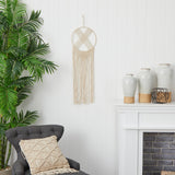 30” Boho Chic Woven Dreamcatcher Macrame Wall Art Décor
