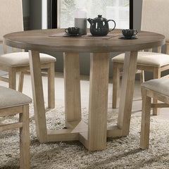 Brutus Vintage Walnut/Wheat 47" Round Dining Table