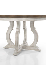 Havanna Vintage Walnut/Off White 47" 5-Piece Round Dining Set