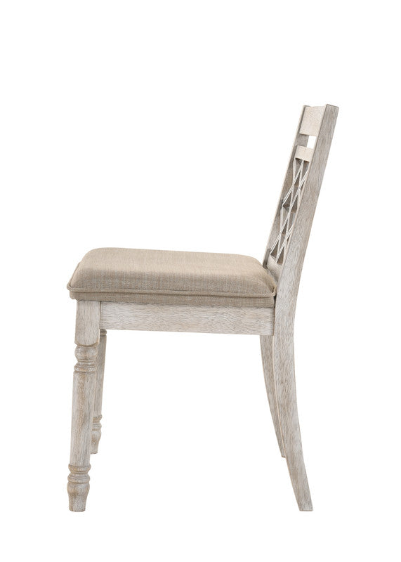 Havanna Off White 19"W Fabric Dining Chair (Set of 2)