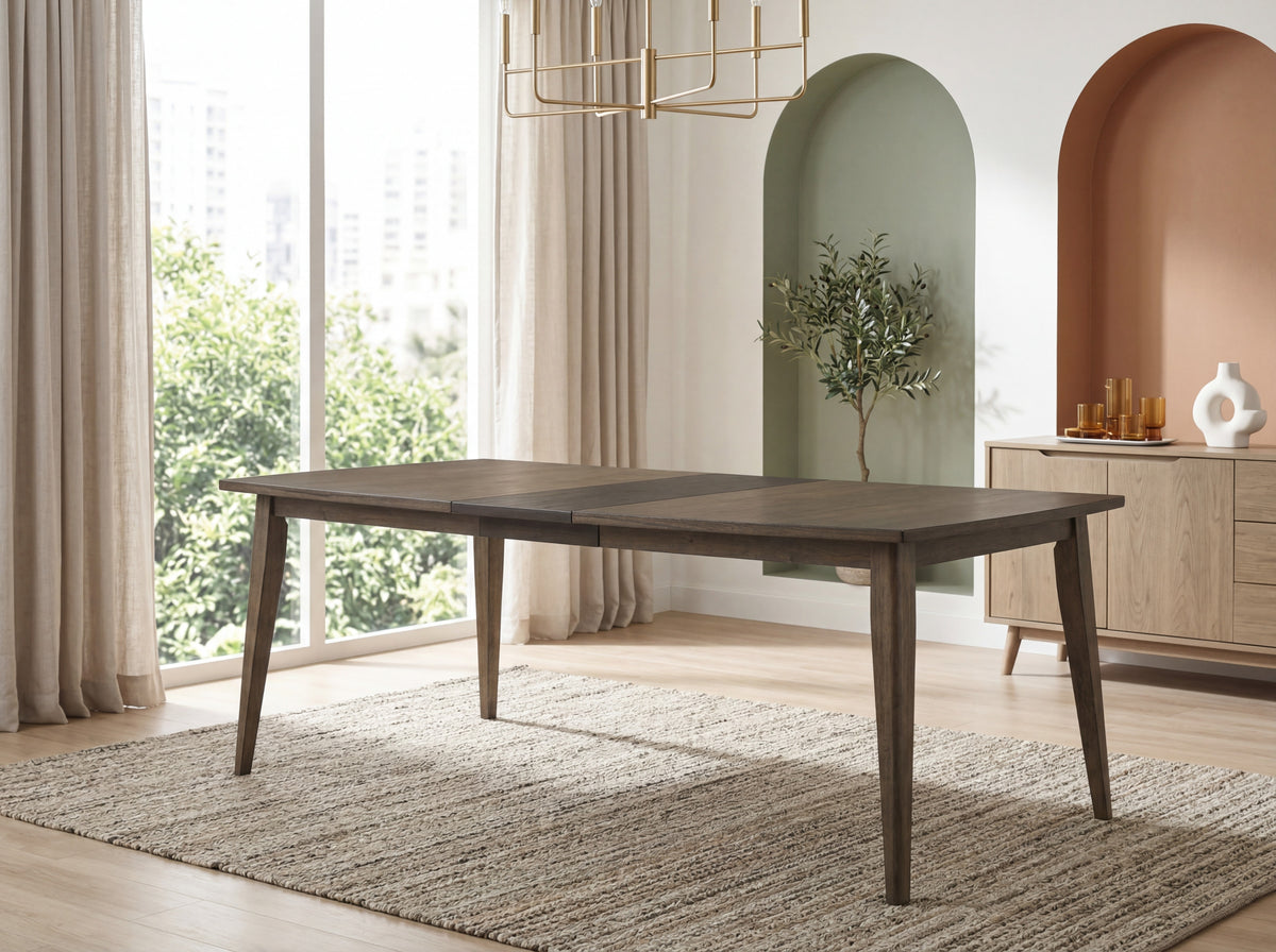 Bistro Vintage Walnut/Dark Walnut 88" Rectangular Extendable Dining Table