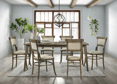 Bistro Vintage Walnut 72" 7-Piece Dining Set