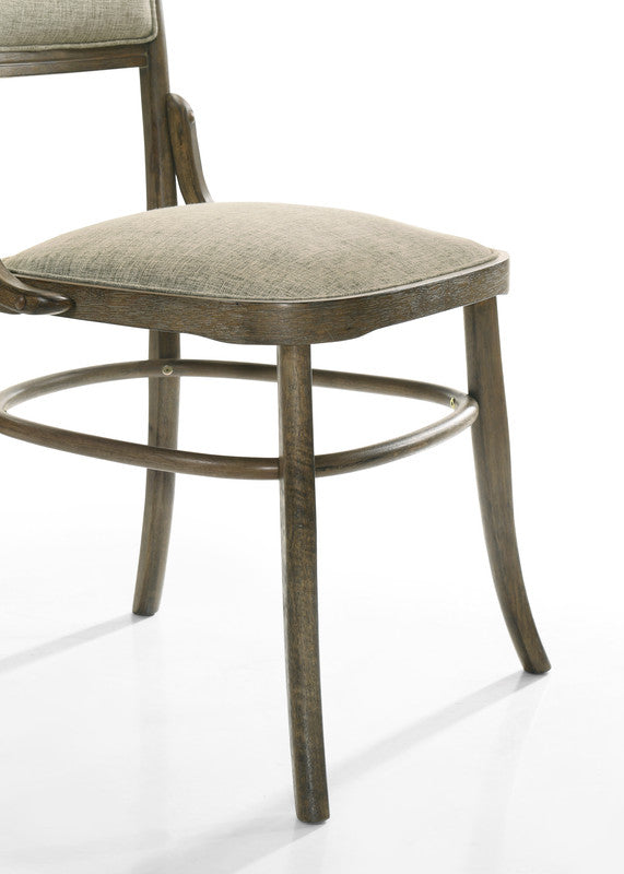 Bistro Vintage Walnut 19"W Fabric Dining Chair (Set of 2)