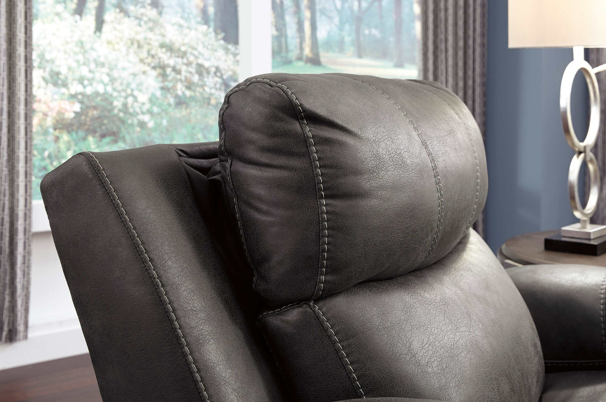 Erlangen Midnight Power Recliner - Ornate Home