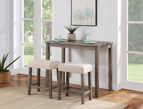Lux Brown/Creamy White 42" 3-Piece Counter Height Pub Table Set