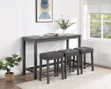 Oriana Gray 60" 4-Piece Counter Height Pub Table Set