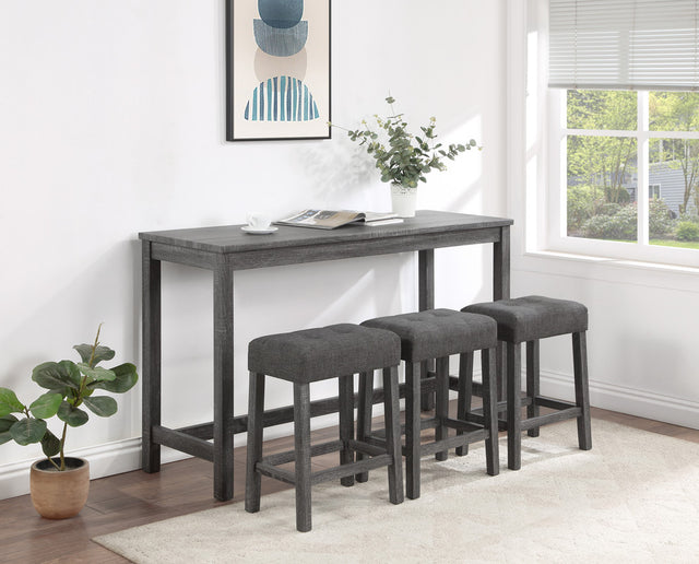 Oriana Gray 60" 4-Piece Counter Height Pub Table Set