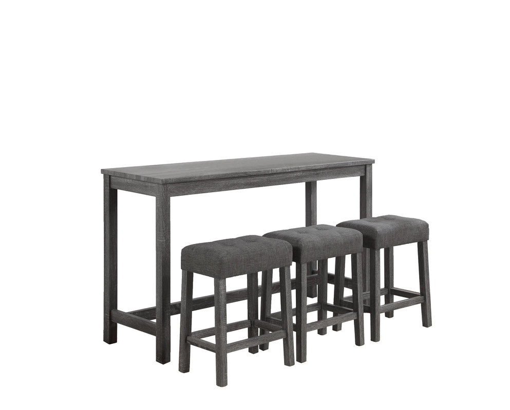 Oriana Gray 60" 4-Piece Counter Height Pub Table Set