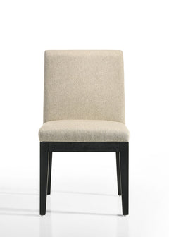 Jasper Ebony Black/Beige 19"W Fabric Dining Chair (Set of 2)