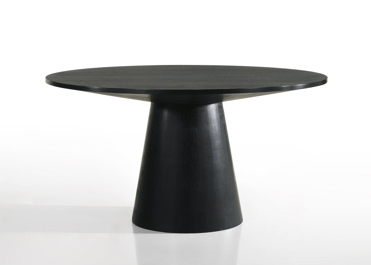 Jasper Ebony Black 59" 7-Piece Round Dining Set