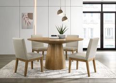 Jasper Driftwood/Beige 59" 5-Piece Round Dining Set