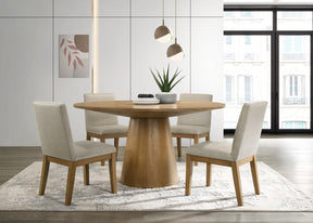 Jasper Driftwood/Beige 59" 5-Piece Round Dining Set