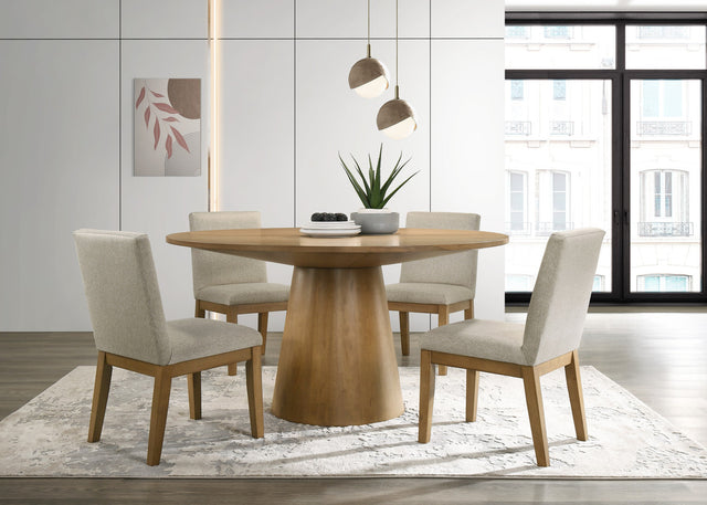 Jasper Driftwood/Beige 59" 5-Piece Round Dining Set
