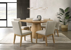 Jasper Driftwood 59" 7-Piece Round Dining Set